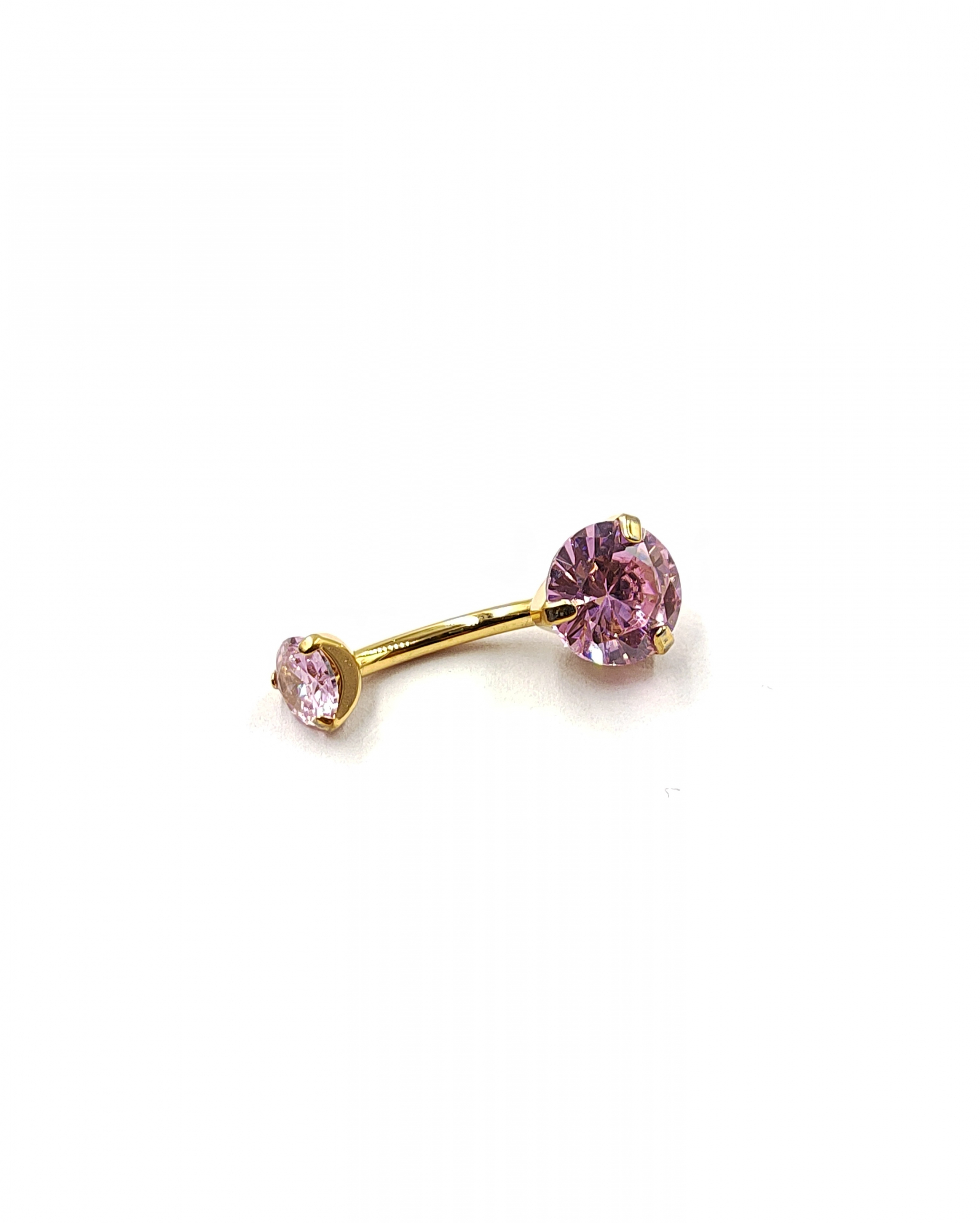 PIERCINGLINE Piercing Nombril Titane 5 Cristaux - Hypoallergénique Couleur Au Choix