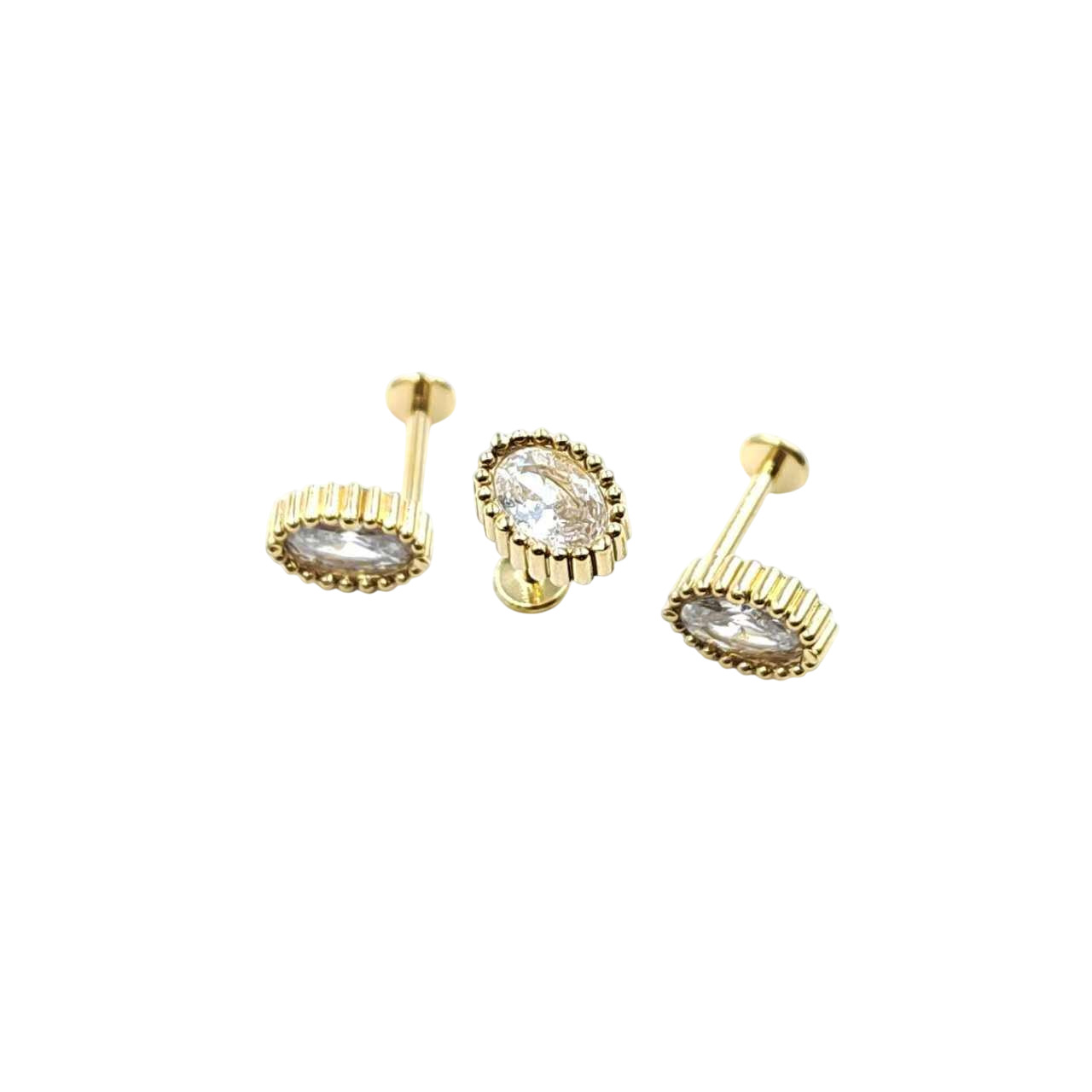 Piercing acier ovale