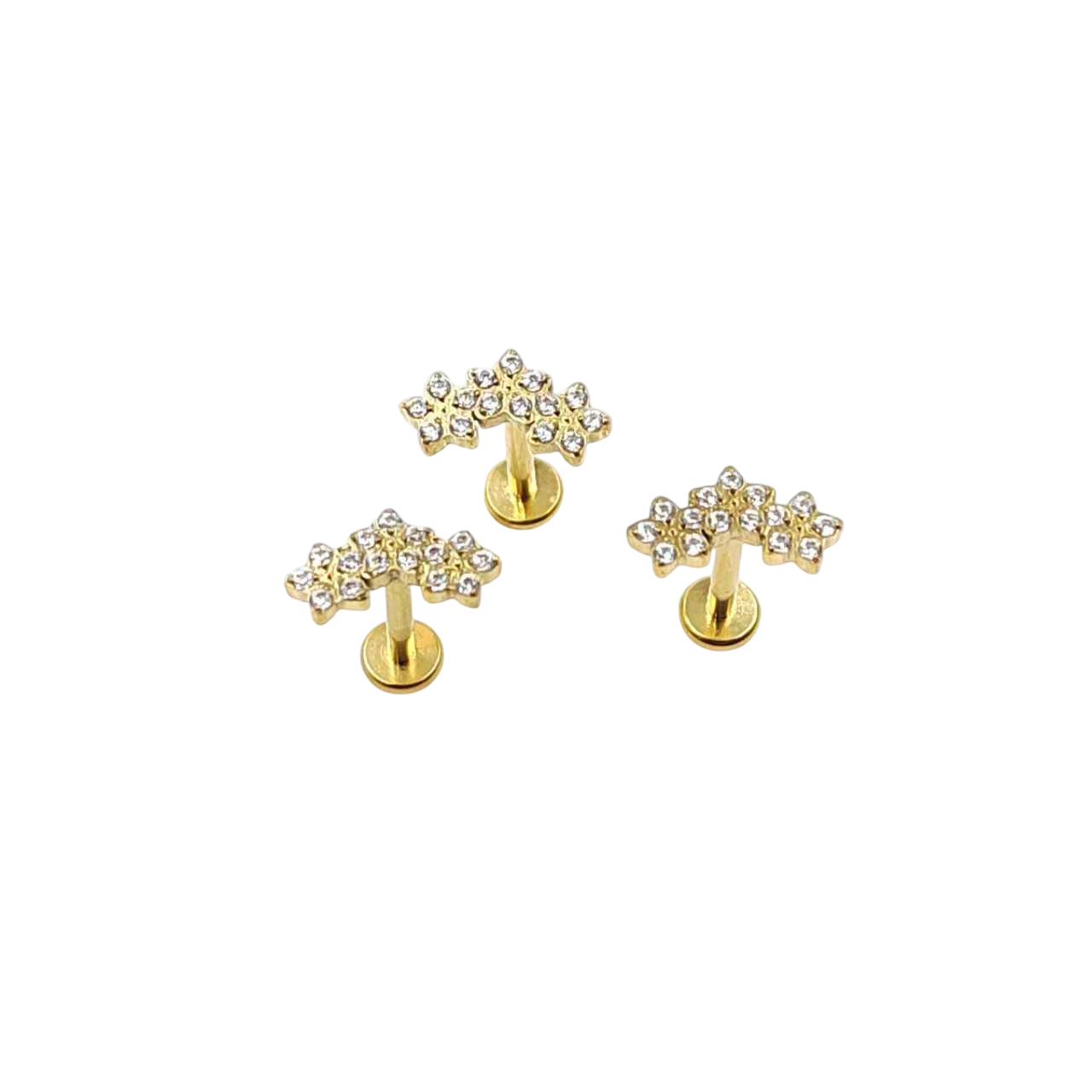 Piercing acier trois fleurs