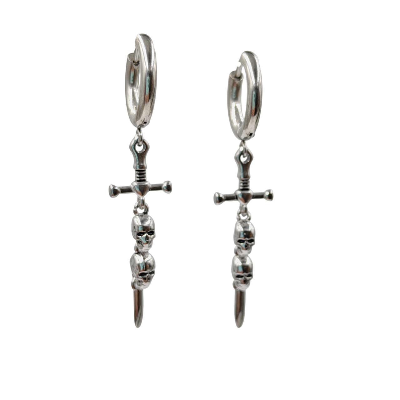 Créole pendante tête de mort