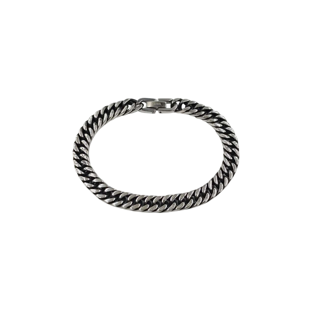 Chaîne gourmette plate double couleur