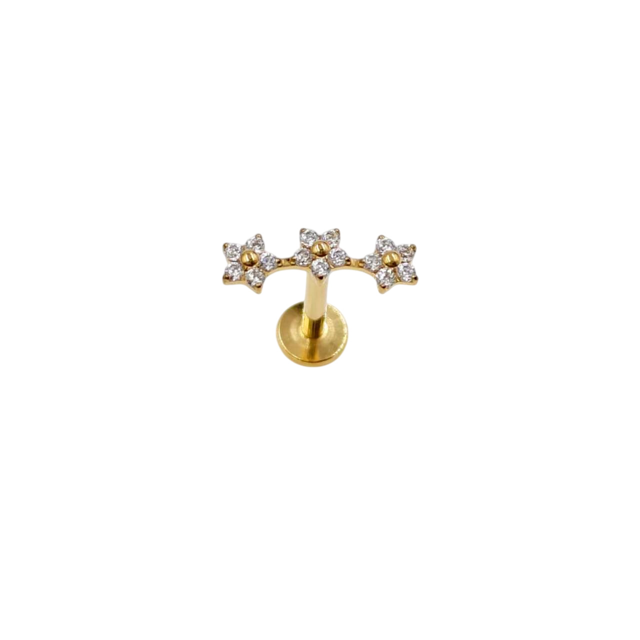 Piercing titane 3 fleurs