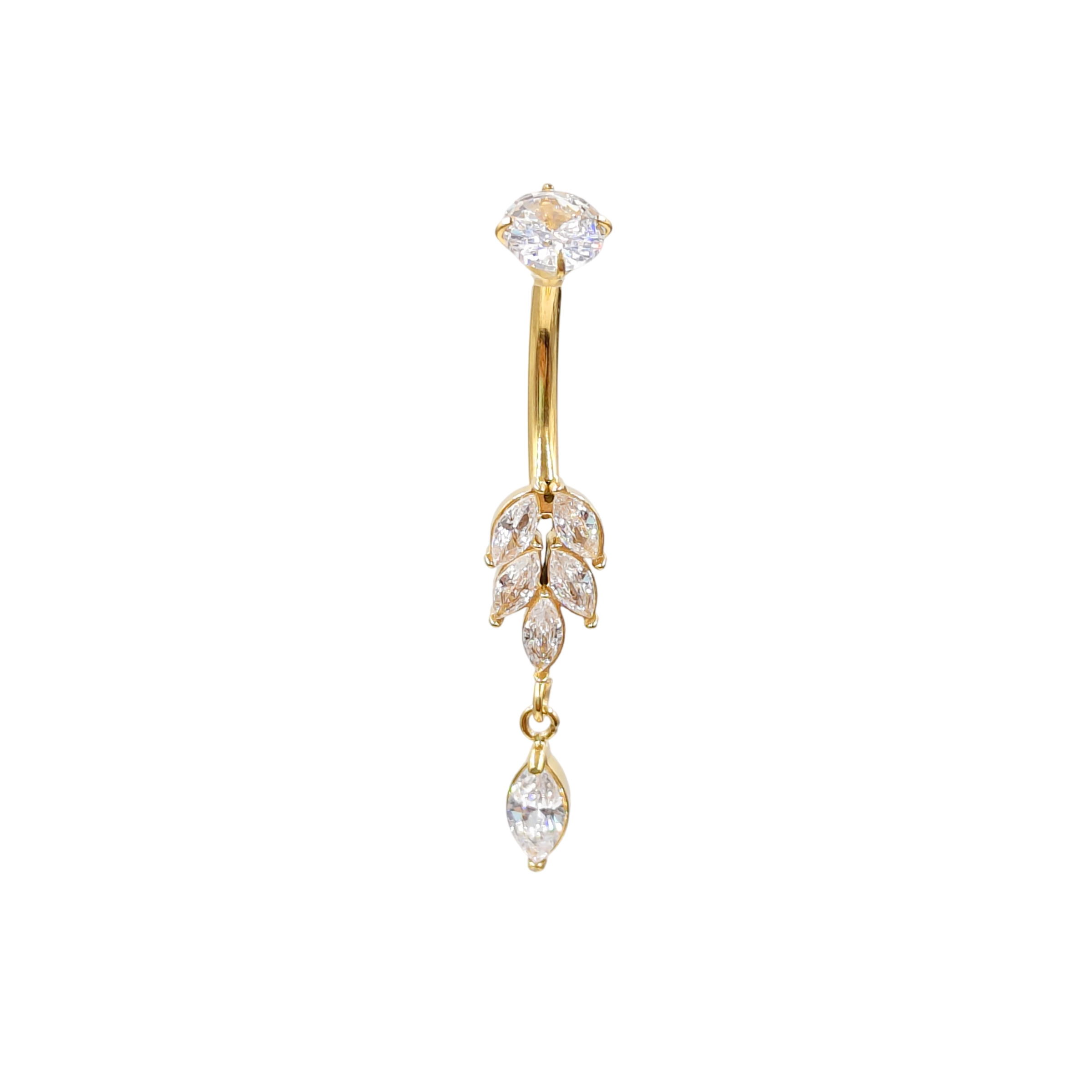 Piercing acier nombril pendant