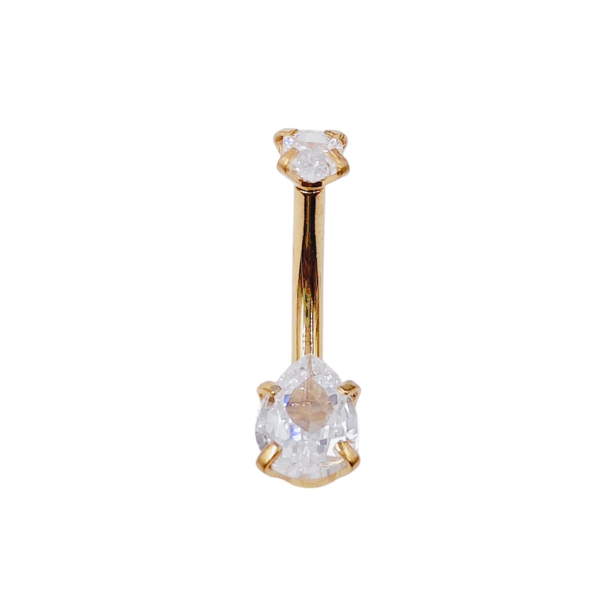 Nombril acier goutte (4 x 6mm)