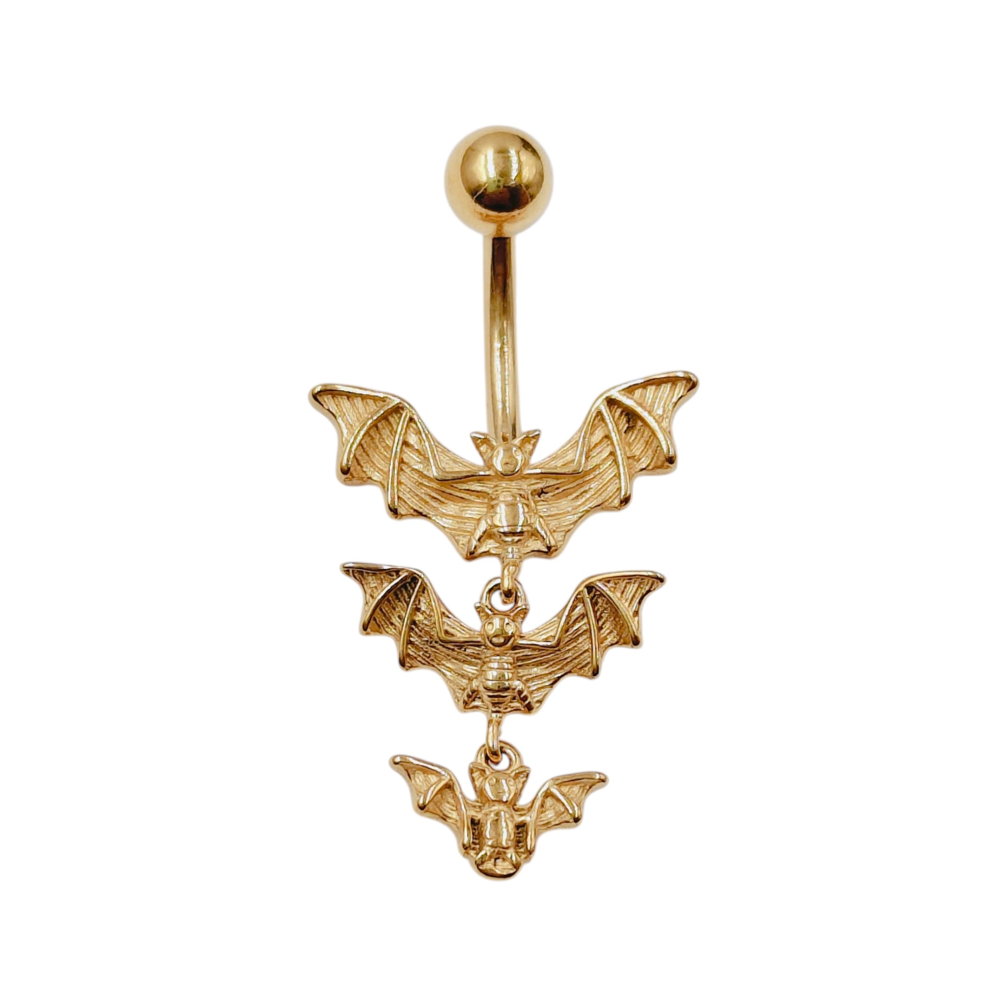 Nombril acier pendentif chauve souris