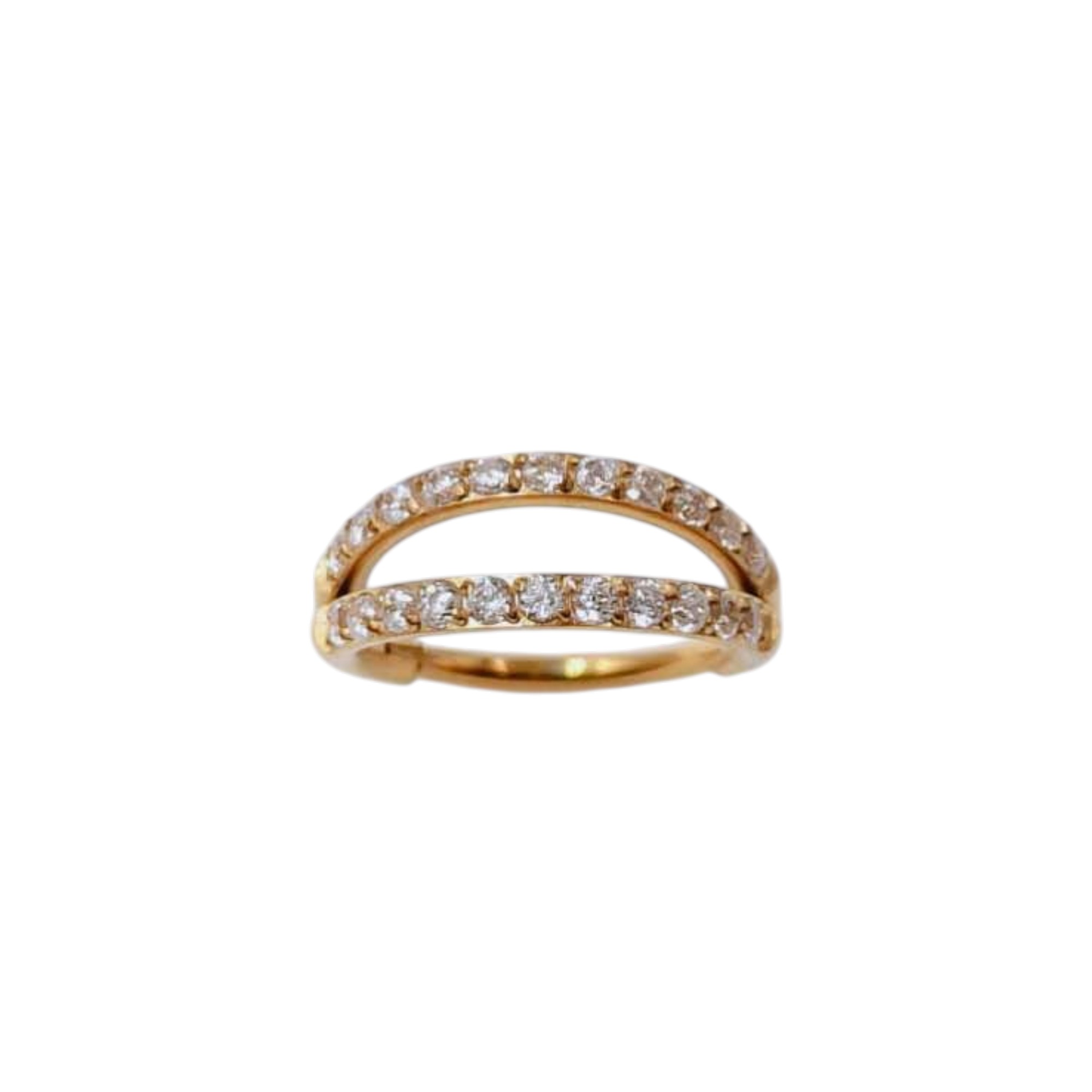 Anneau titane double nez (0.8mm)